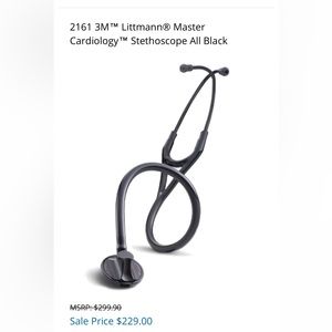 3M Littmann Master Cardiology Stethoscope All Black